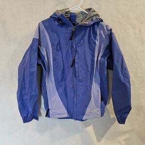 Kelty Women's purple hooded Windbreaker jacket Size small